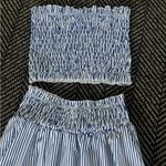 Blue Striped Women's Skirt Photo 3