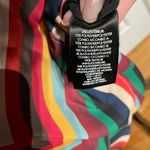 Alice + Olivia Hazeline Rainbow Chevron Stripe Mini A-Line Shirt Dress Retro Prints Colorful Silk Multicolor Colorblock Buttons Coastal Coquette Photo 11