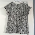 Merona Black & White Geometric Pattern Blouse GUC Photo 1