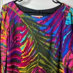Trina Turk Kerry Peacock Feather Print Silk Blend Shift Dress Multicolor Sz 2 Photo 4