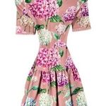 BANJUL Floral Print Mock Neck Lace-Up Back Dress Photo 0