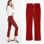 Madewell Cali Demi-Boot Corduroy Jeans in Canterbury Red Size 28 Photo 4