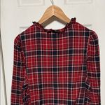 & Other Stories & Other Stories Red and Black Plaid Ruffle Blouse Photo 3