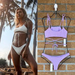 Almost Naked Swim 2 piece bikini small Purple Photo 0