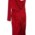 Monique Lhuillier  One Shoulder Satin Gown Photo 0