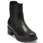 Cole Haan Camea Waterproof Leather Combat Boot, Block Heel Black, Size 8 NWT Photo 1