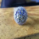 Natural Tanzanite Green Tanzanite Sterling Silver Cocktail Ring Size 5 Gold Photo 0