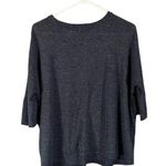 Mango Navy Blue 1/2 Sleeve Knit Casual Pullover Blouse Women Sz S Photo 0