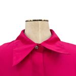 Rickie Freeman for Teri Jon Taffeta Shirt Dress w/ Eyelet Skirt Hot Pink Size 12 Photo 4