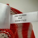 Madewell Linen Drop Shoulder Sweater Bright Flame Striped Nautical Small Photo 11