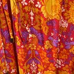 Abel the label  Floral Prairie Boho Maxi Dress Orange Pink Size Small Photo 7