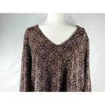 Maggie Barnes Vintage Brown Tunic Top White Micro Beaded Size 3X Glam Party Photo 1