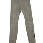 Nike Gray Grey Full Length Tight Fit Leggings Black Swoosh Logo Size Small Photo 2