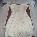 Oh Polly  White Mini Dress with Lace-Up Back Photo 5