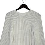 J.Crew  Chunky Ribbed Crewneck Long Sleeve Pullover Sweater Stretch M Cream Photo 5