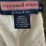 Vineyard Vines  White Cable Knit Cotton Blend Long Sleeve Sweater Womens Size M Photo 5