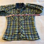 Brittania vintage wool yellow blue plaid flannel size M outdoors granola Size M Photo 5