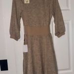 MIA  Joy Dress Medium Women’s Cottagecore Boho Cream Long Sleeve Ruffle Lined Photo 0