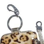 Brighton Wallet Leopard Print Glossy Keychain Zip Card Slots Animal Print Photo 5