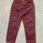 American Eagle ⭐️  maroon mom jeans in size 8 short Photo 0