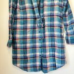 Jachs Girlfriend  Blue Plaid Shirt Dress/Tunic - Size: Medium Photo 3