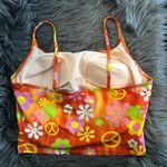 No Boundaries vintage groovy retro  peace love tankini top size large Photo 1