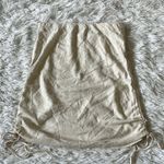 Mable side ruched Women’s mini Skirt Ivory size Medium Photo 6