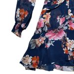 Nicholas Navy Blue Floral Pin Tuck Silk Mini Dress | U.S. Woman’s Size 2 Photo 8