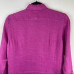 Lauren Ralph Lauren Linen Button Down Shirt Sz Petite Small Purple Pink Photo 7