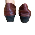 Fly London  "YONI" TWO TONE BURGUNDY LEATHER SLIP ON WEDGE SHOES (38) Photo 3