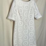 Adrianna Papell White Eyelet Lace Dress Photo 1
