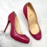 Christian Louboutin Filo 120 Kid Leather Platform Pumps Heels Magenta Pink 36 Photo 3