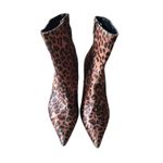 Steve Madden Leena Pointed Toe Bootie Women's 6.5 Leopard Animal Print Party Photo 1