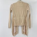 Diane Von Furstenberg  Open Front Cardigan Silk Cashmere Gold Shimmer Small Luxe Photo 2