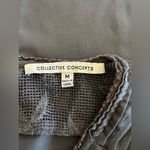 Collective Concepts Grey Blouse with Lace Details. Photo 4