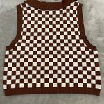 Rue 21 💜NWT  Brown Checkered Sweater Vest, XL Photo 1