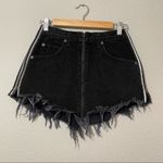 Carmar Black Raw Hem Denim Zip Front Mini Jean Skirt Festival Wear Womens 26 Size 4 Photo 1