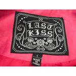 Last Kiss VTG Y2K Moto Jacket Large Pink Faux Leather Punk Festival Bikercore Photo 4