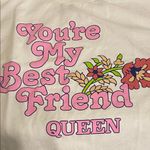 Queen official merch Floral graphic Tshirt “You’re my best friend” cropped White Photo 3