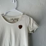 Wanakome Shirt Womens Small Short Sleeve Crewneck Casual Cotton Blend Patch Tee Photo 1