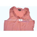 Elementz Rose Ruffled Vneck Sleeveless Blouse XL Modern Flowy Top Silky Preppy Photo 4