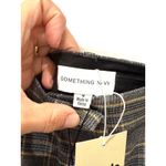 Something Navy NWT  Plaid High Waisted Trouser Pants Brown Combo Women's Size 4 Photo 3