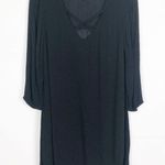 Eyeshadow Long Sleeve Criss Cross Black Shift Dress Size S Photo 0