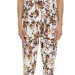 Flora  Lindsey Collared  Pajamas size L chocolate Photo 0