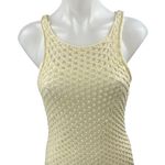 Mink Pink Cream Crochet Knit Sleeveless Sheer Mini Swim Cover Up Dress Size S Photo 2