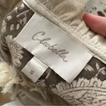 Cleobella  Tan Ruffle Mini‎ Dress Front Tassels Size Small Photo 5