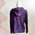 Style & Co Vintage Purple Velour Jacket Rhinestone Y2K 2000s Retro Indie Sleaze Large Photo 2
