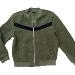 Zyia  Active fleece full zip jacket army green women’s size large Photo 1