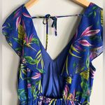 H&M divided floral tropical ruffle beach vacation formal mini dress Photo 6