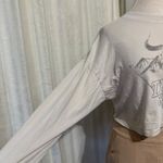 Forever 21 Texas Coast Crop Top Long Sleeve Beige Bull Skull Graphic Tee S Photo 3